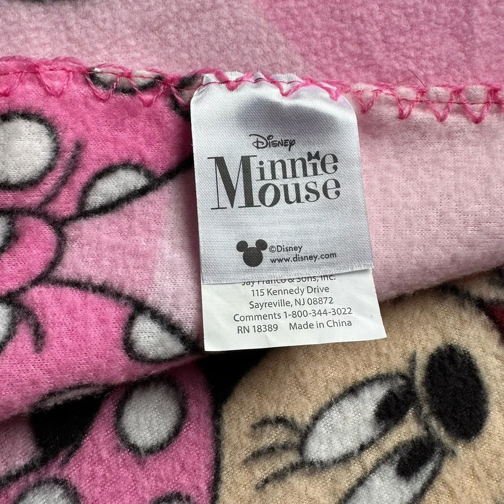 Disney Minnie Mouse Throw Blanket Pink 39 X 50 Inch 100% Polyester Butterflies